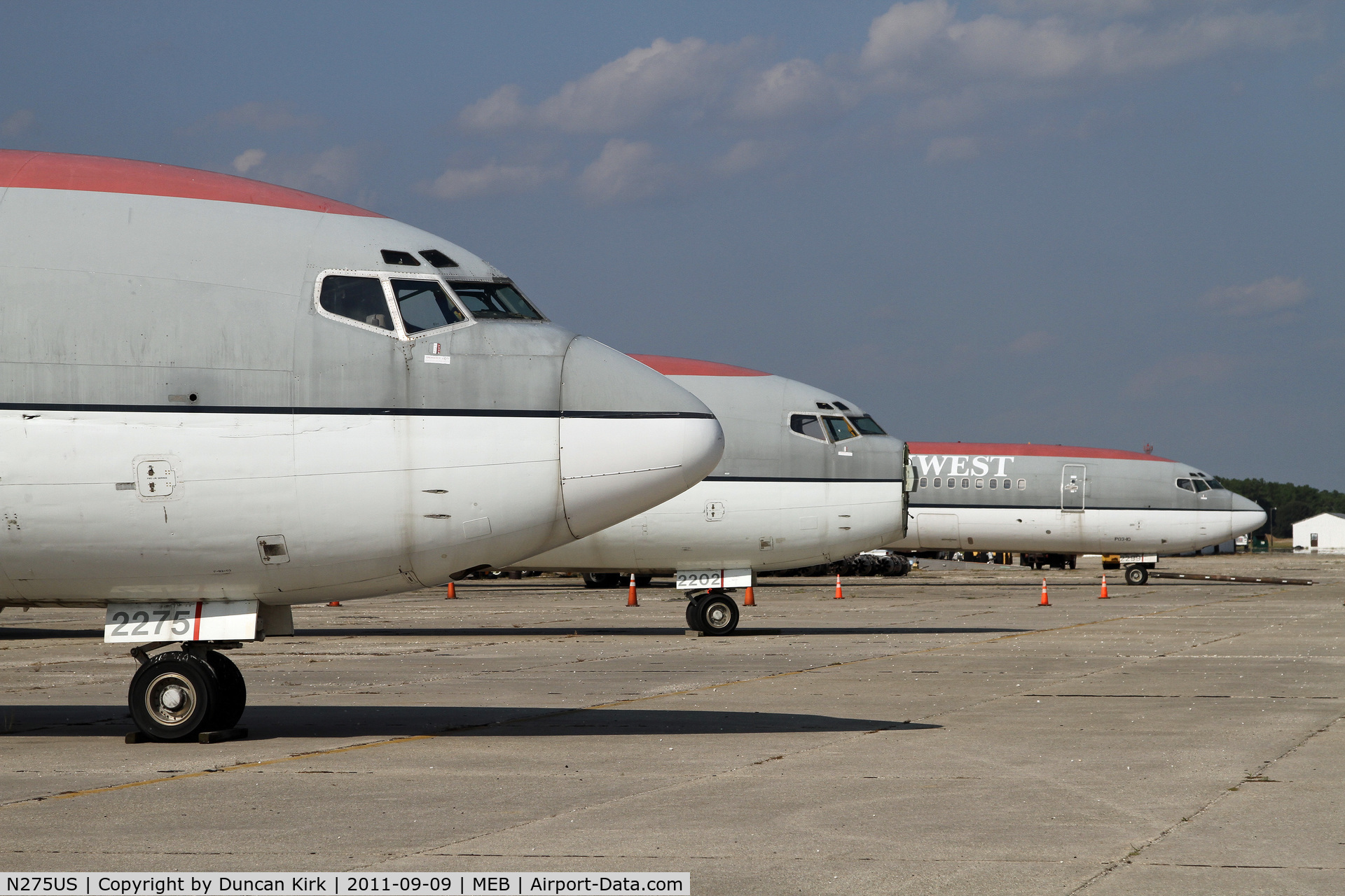 N275US, 1975 Boeing 727-251 C/N 21154, Noses of former Northwest chariots awaiting their fate