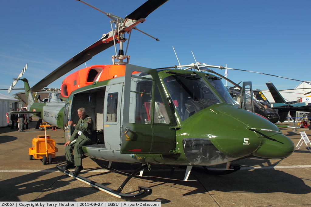 ZK067, 1977 Bell 212 AH3 C/N 30835, Displayed at 2011 Helitech at Duxford