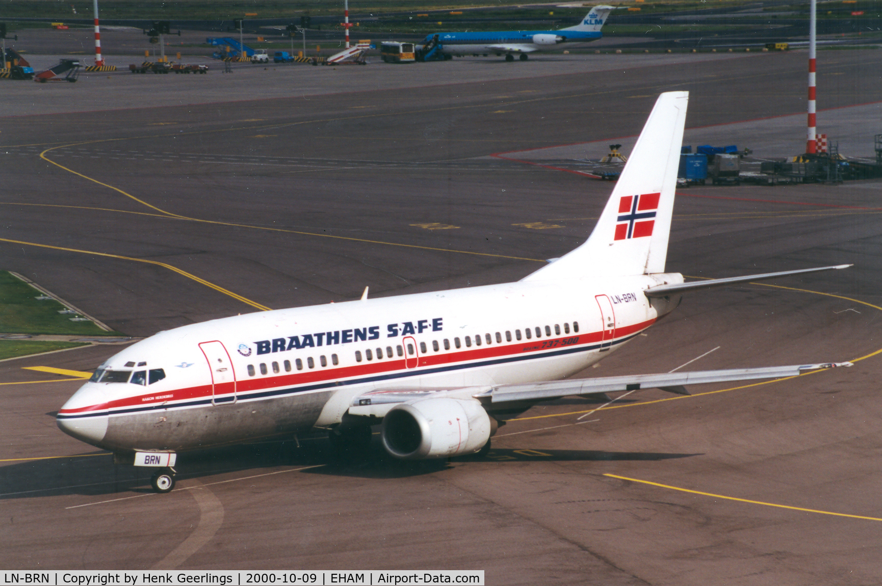 LN-BRN, 1991 Boeing 737-505 C/N 24646, Braathens