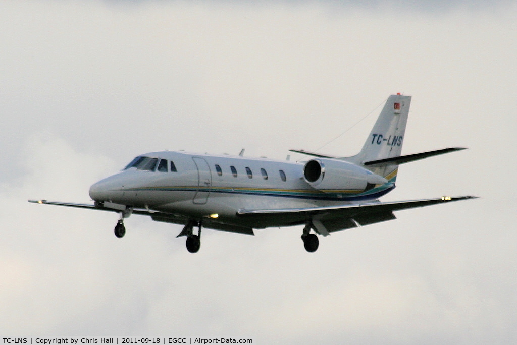 TC-LNS, 2007 Cessna 560XL Citation XLS C/N 560-5693, on approach for RW23R