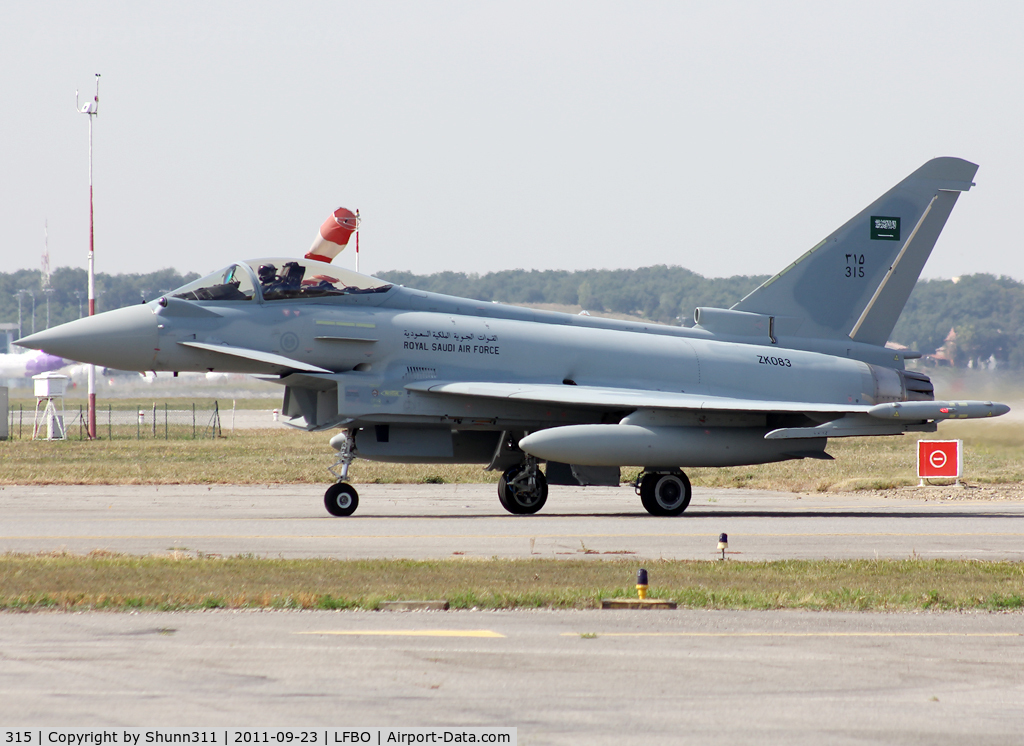 315, 2011 Eurofighter EF-2000 Typhoon F2 C/N CS017, Taxiing holding point rwy 32L for a test flight...