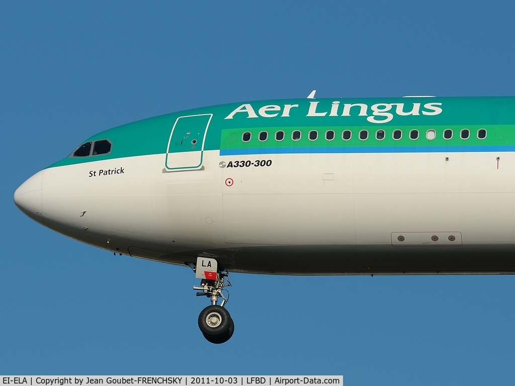 EI-ELA, 2010 Airbus A330-302X C/N 1106, AER LINGUS landing 23