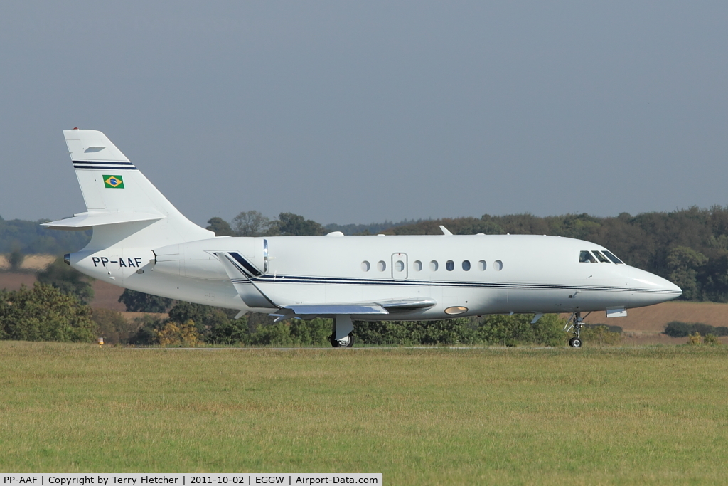 PP-AAF, 2003 Dassault Falcon 2000LX C/N 16, Brazilian Registered Dassault Falcon 2000LX, c/n: 16 at Luton