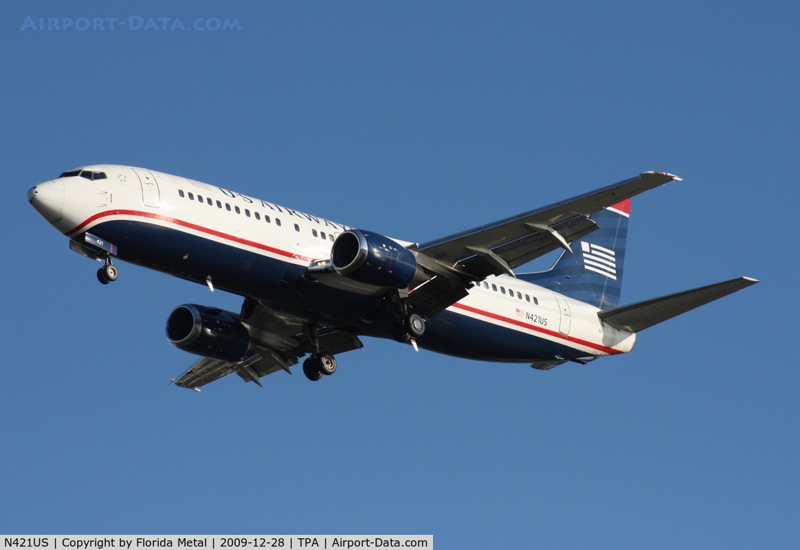 N421US, 1989 Boeing 737-401 C/N 23988, US Airways 737-400