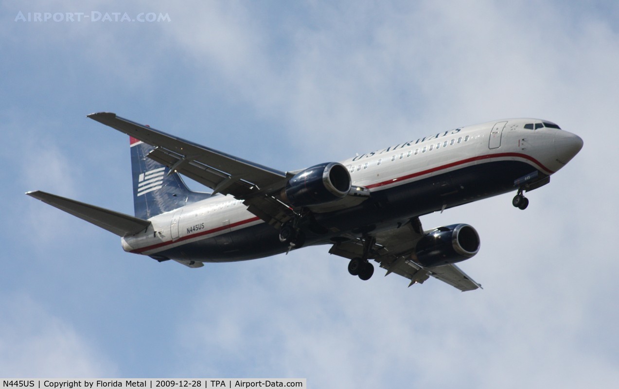 N445US, 1990 Boeing 737-4B7 C/N 24863, US Airways 737-400