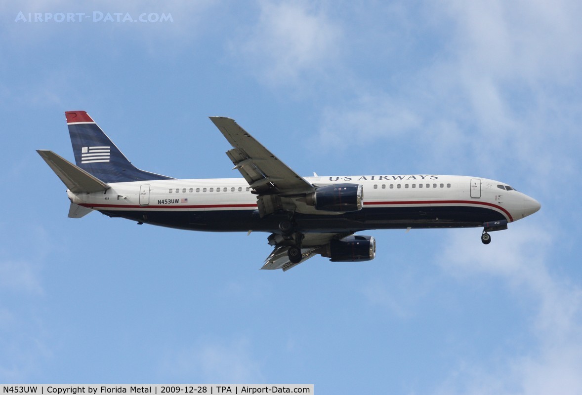 N453UW, 1991 Boeing 737-4B7 C/N 24980, US Airways 737-400