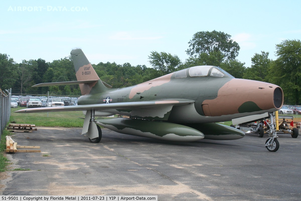 51-9501, 1951 General Motors F-84F Thunderstreak C/N Not found 51-9501, F-84 Thunderstreak