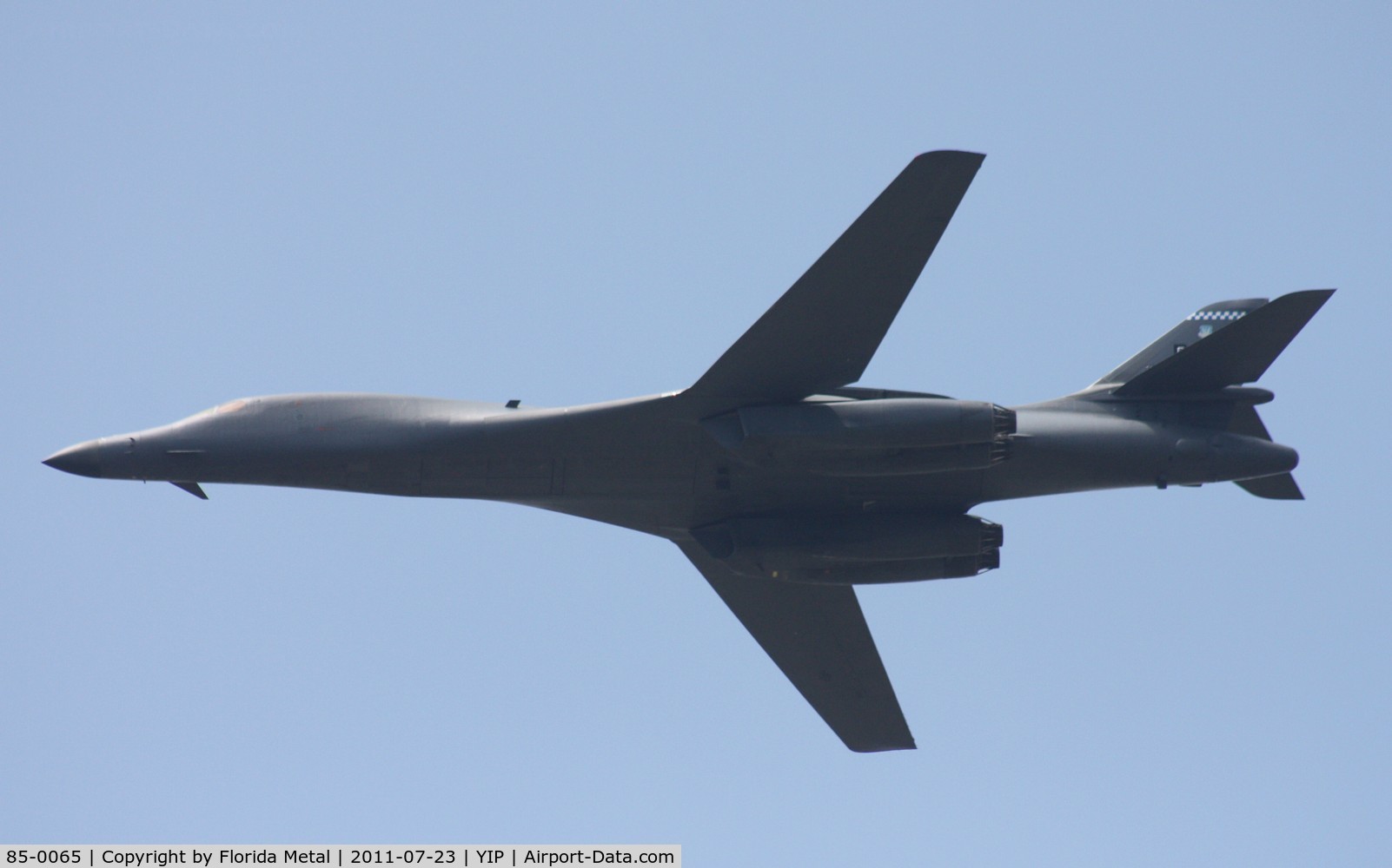 85-0065, 1985 Rockwell B-1B Lancer C/N 25, B-1B first pass