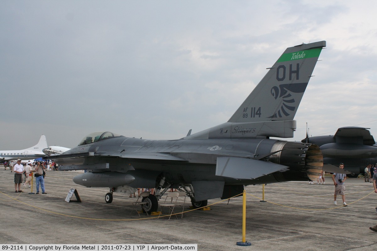 89-2114, 1989 General Dynamics F-16C C/N 1C-267, Ohio National Guard F-16C