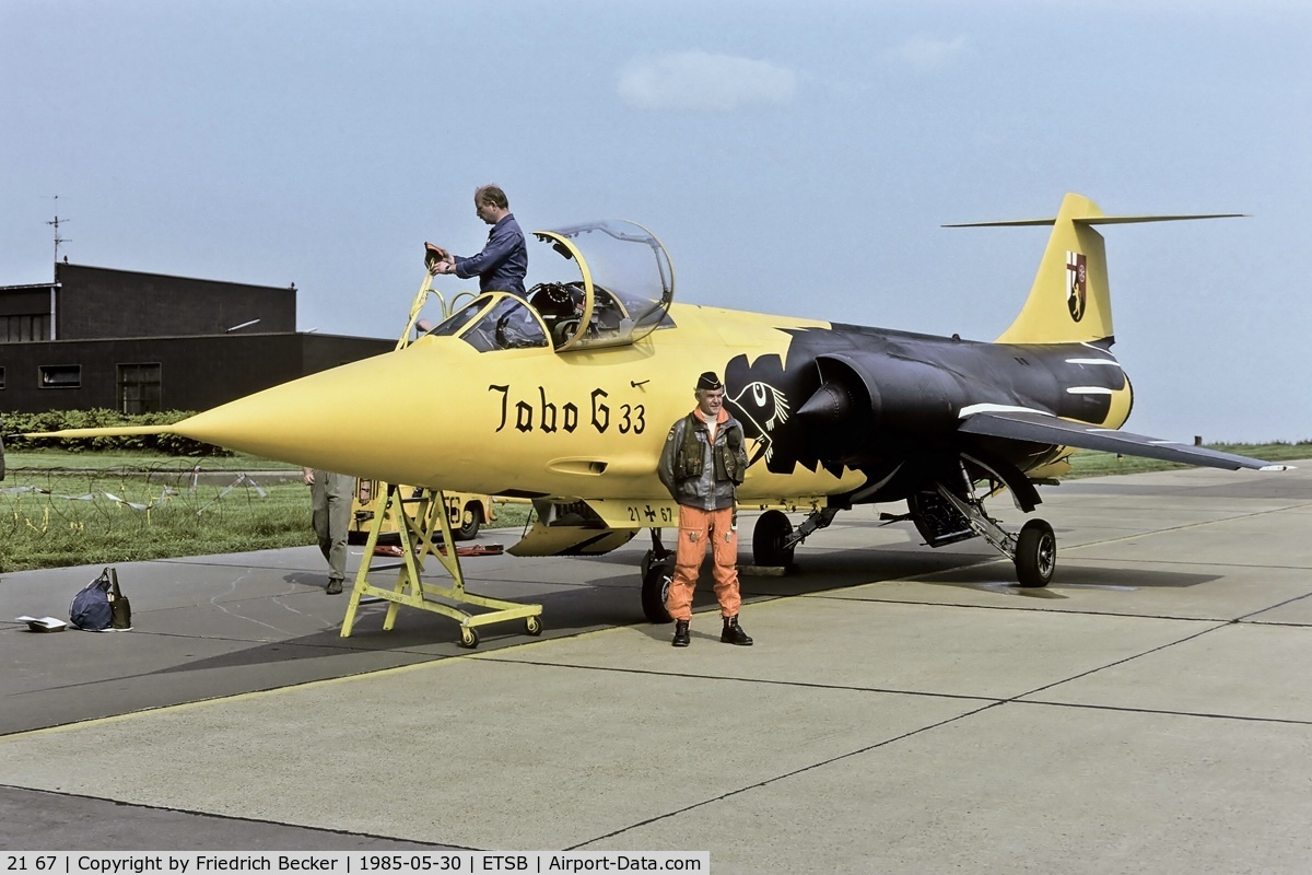 21 67, Lockheed F-104G Starfighter C/N 683-7036, last flight of a JaboG33 F-104G