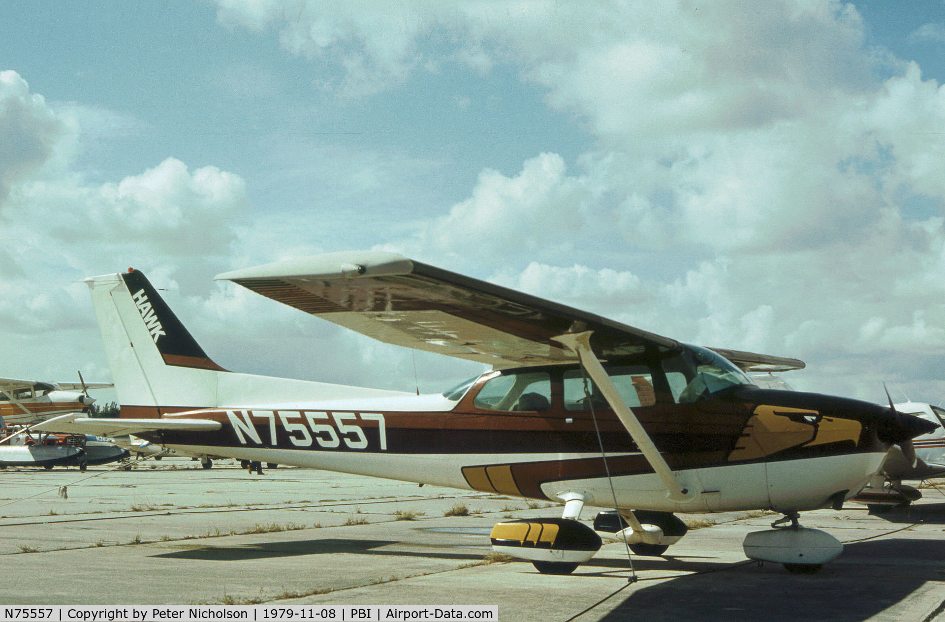 N75557, Cessna 172N C/N 17267806, Cessna 172N Skyhawk seen at Palm Beach in November 1979.