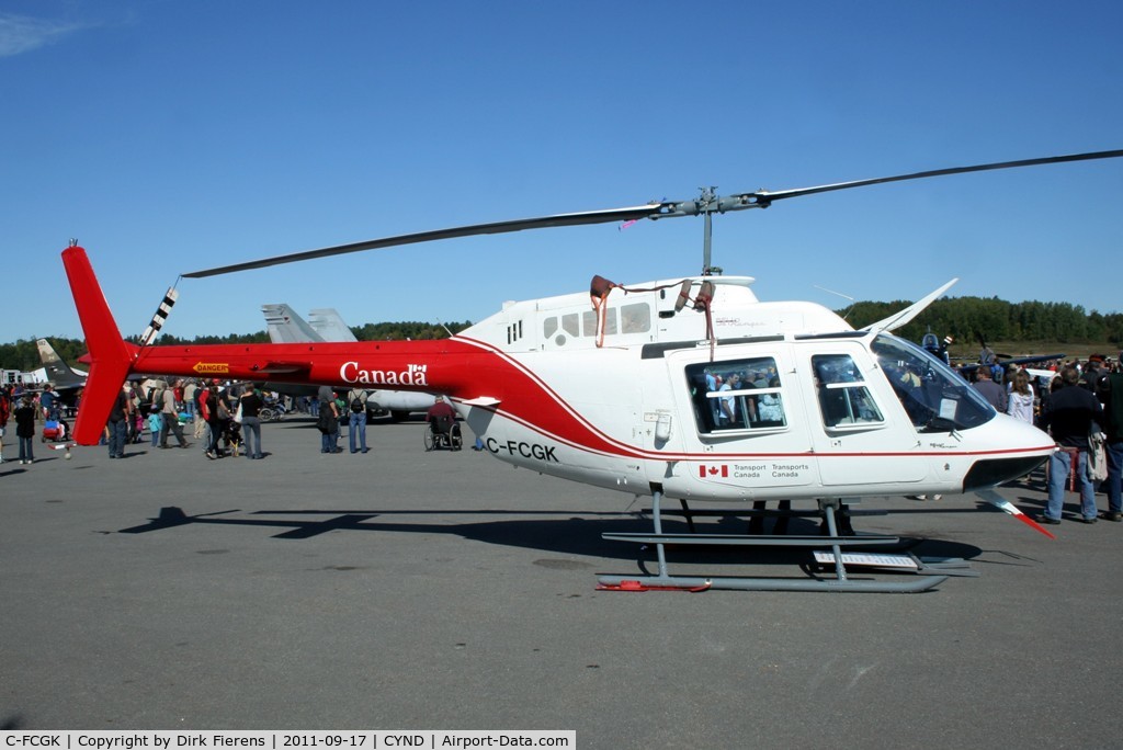 C-FCGK, 1967 Bell Bell 206B Jet Ranger C/N 24, Static display at the 2011 Wings of Canada Open House.