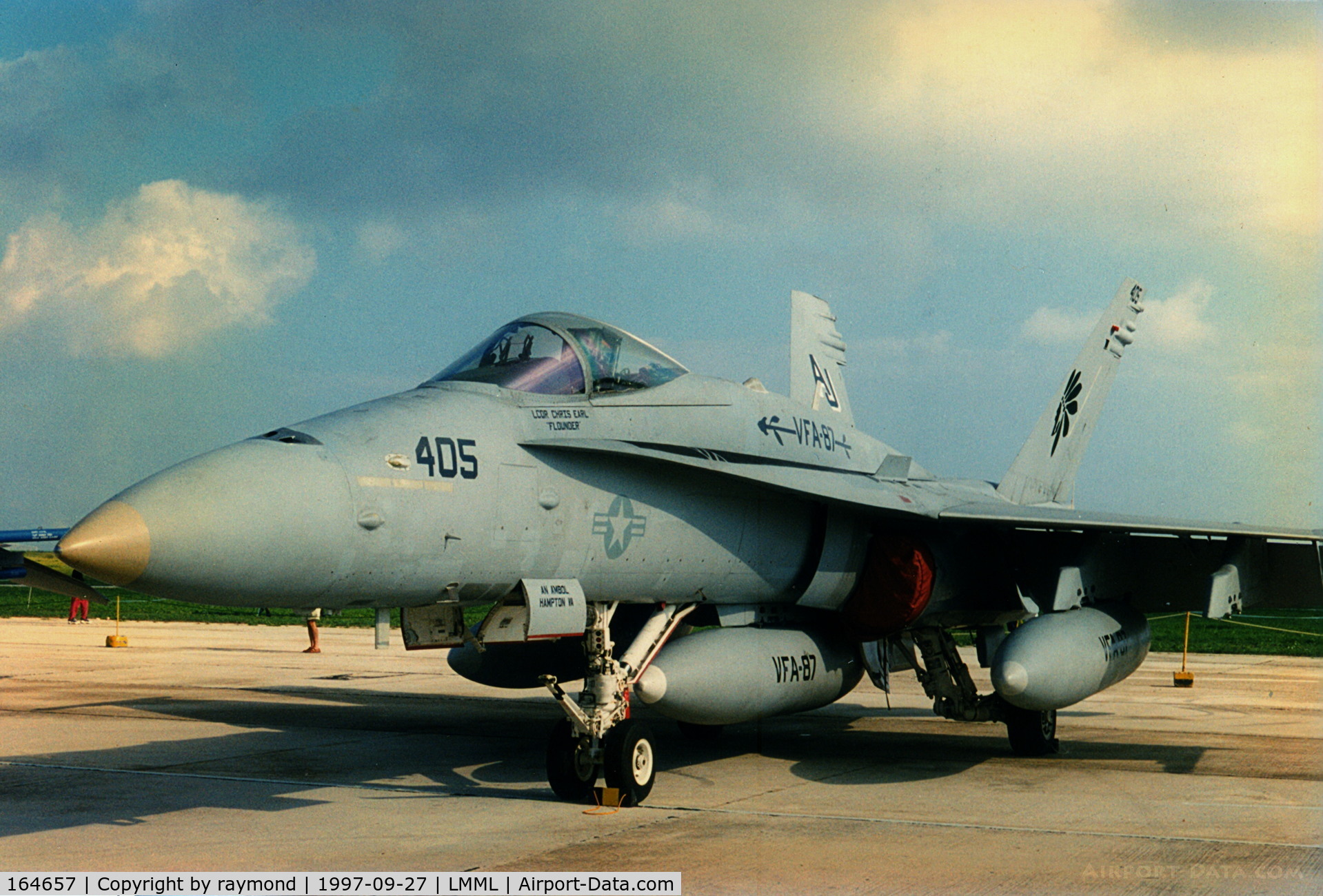 164657, 1992 McDonnell Douglas F/A-18C Hornet C/N 1084/C280, FA18 Hornet 164657/AJ US Navy