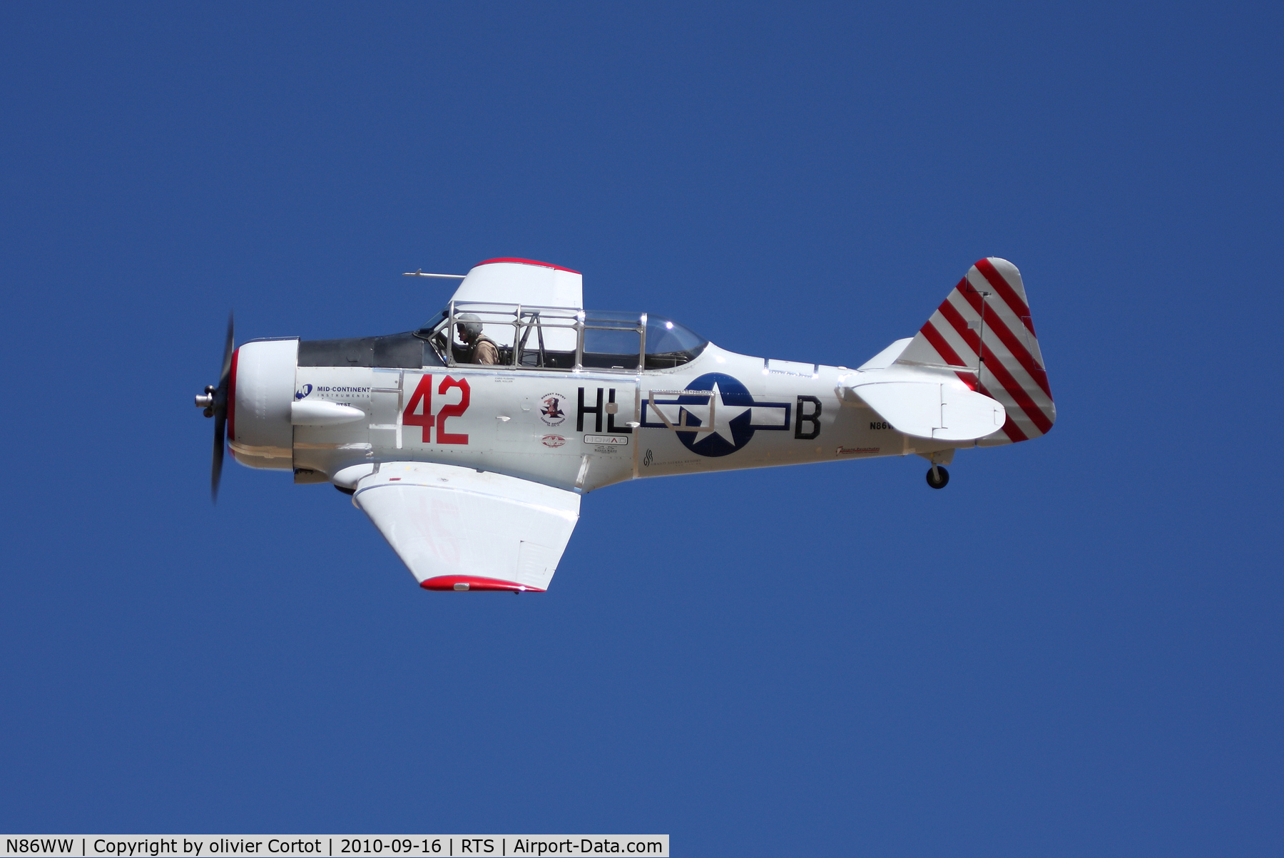 N86WW, 1956 North American SNJ-4 Texan C/N 88-12291, Racing at Reno 2010