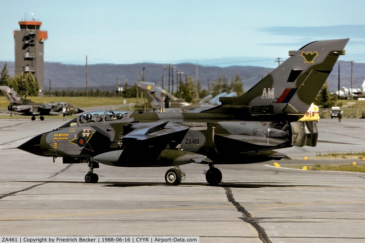 ZA461, 1983 Panavia Tornado GR.1 C/N BS091/269/3127, returning from another low level training mission out of Goose Bay