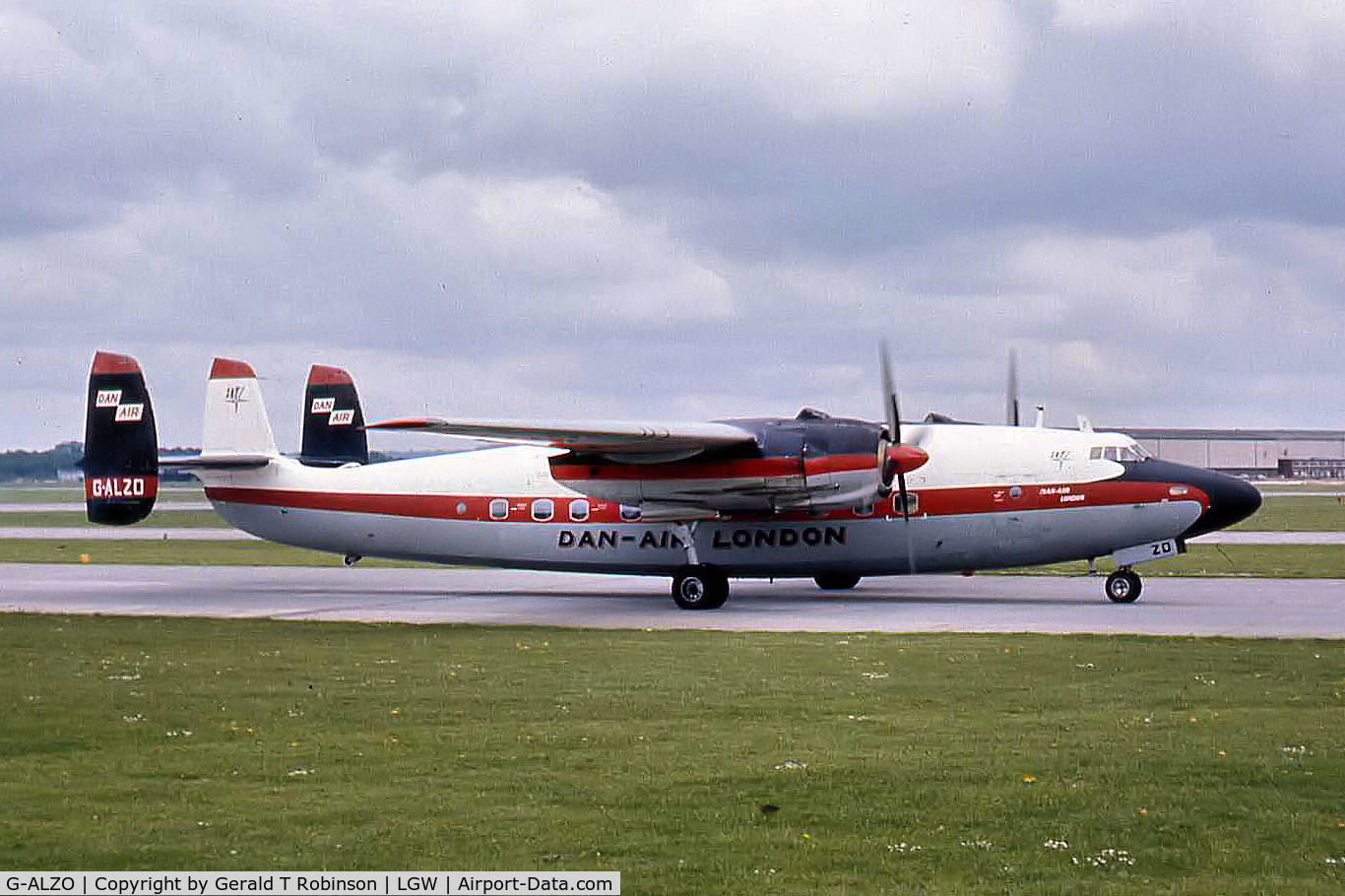 G-ALZO, 1950 Airspeed AS57 Ambassador 2 C/N 5226, Dan Air G-Alzo at Gatwick May 1969
