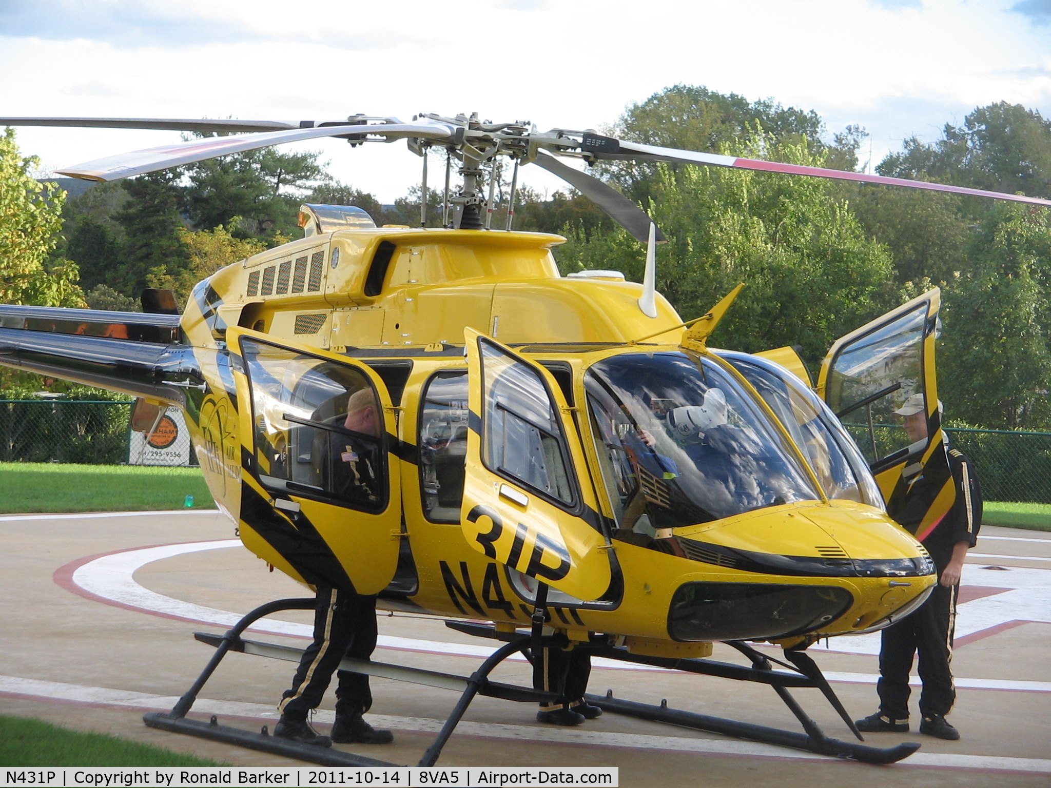 N431P, Bell 407 C/N 53857, UVA hospital
