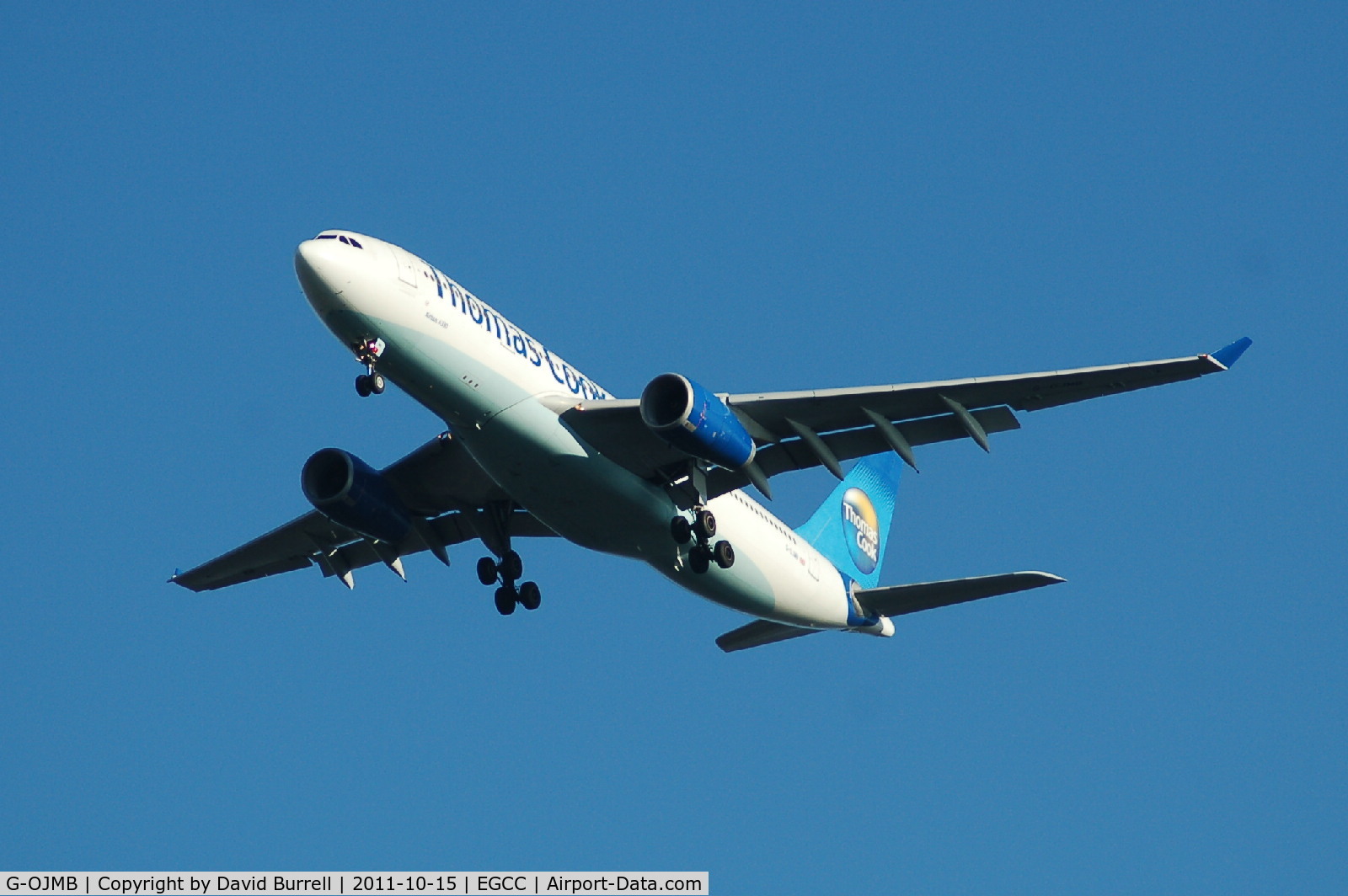 G-OJMB, 2001 Airbus A330-243 C/N 427, Thomas Cook Airbus A330-243 on approach.