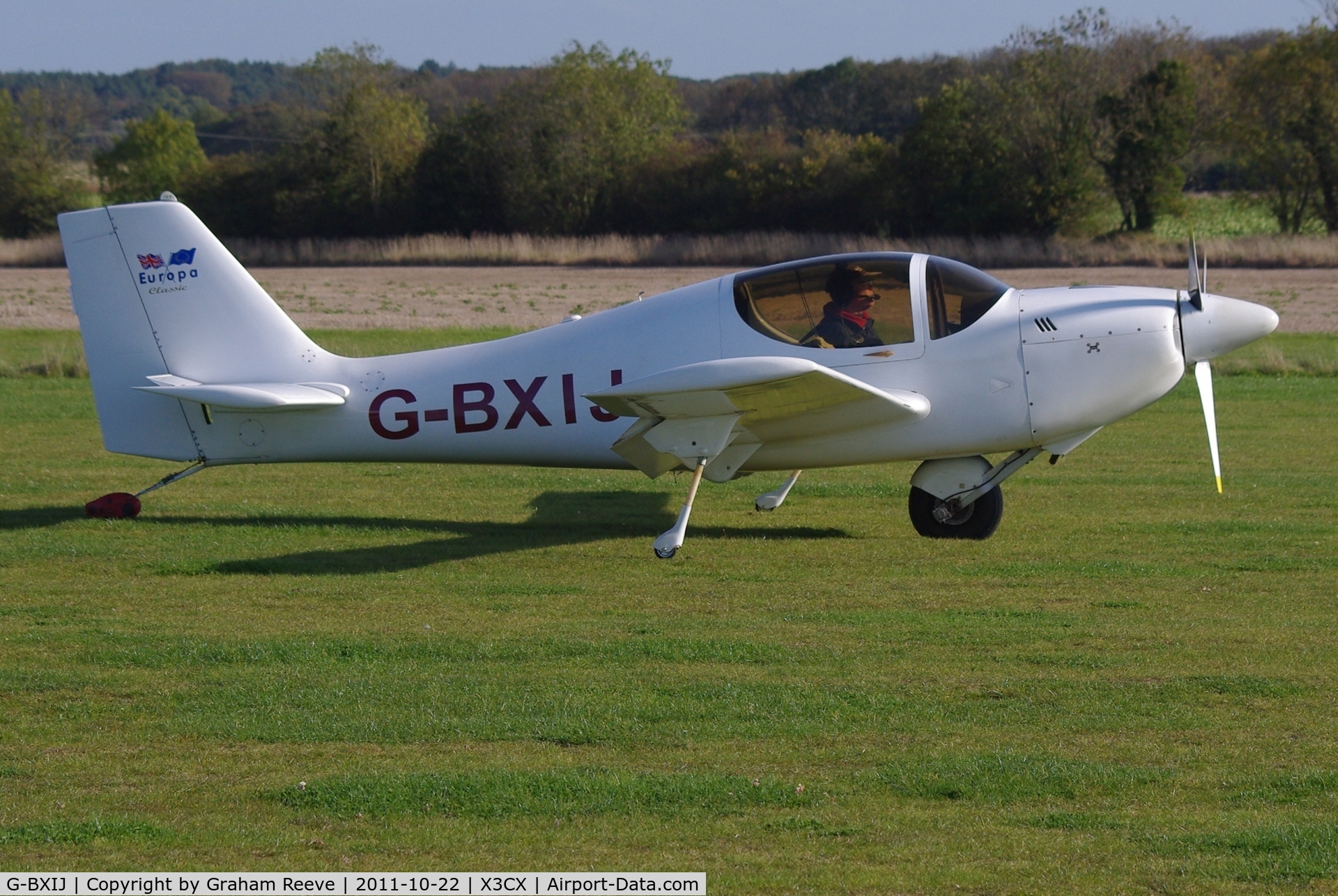G-BXIJ, 1997 Europa Monowheel C/N PFA 247-12698, Just landed.