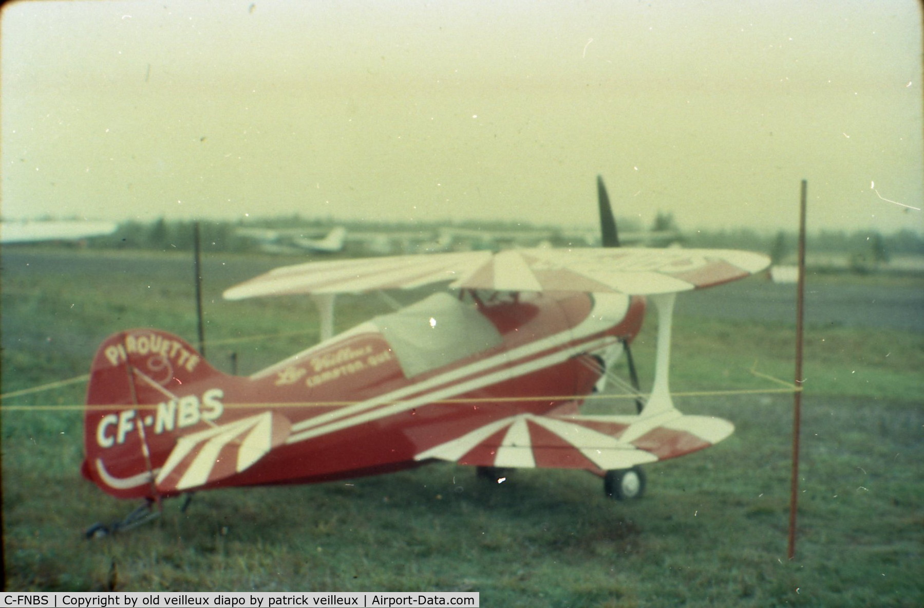 C-FNBS, 1969 Pitts S-1C Special C/N LV1003, my grand father leo veilleux. story sais he built this kit plane. picture taken at is personal airport compton quebec
