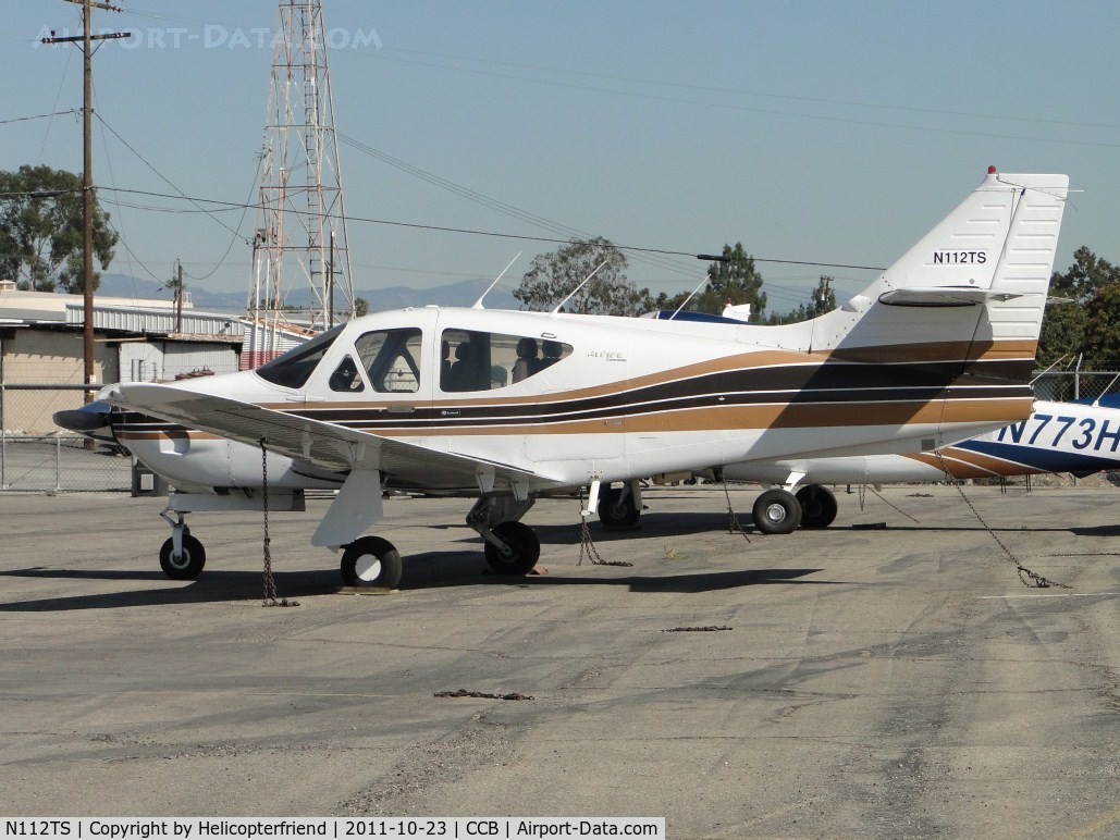 N112TS, 1979 Rockwell International 112TCA Commander C/N 13306, Tied down and parked at Foothill Sales & Service