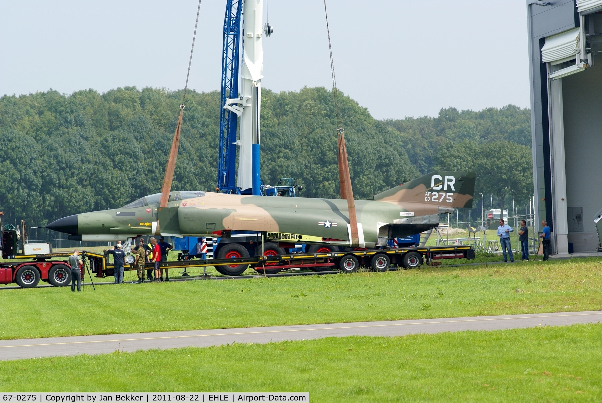 67-0275, 1967 McDonnell Douglas F-4E Phantom II C/N 3011, After repainted at Lelystad Airport by QAPS, ready for transport to the Military Airforce Museum at Soesterberg (EHSB)
