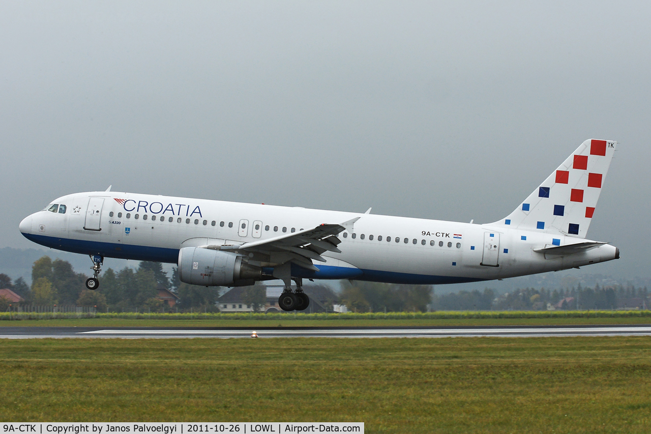 9A-CTK, 2000 Airbus A320-214 C/N 1237, Croatia Airlines Airbus A320-214 landing in LOWL/LNZ