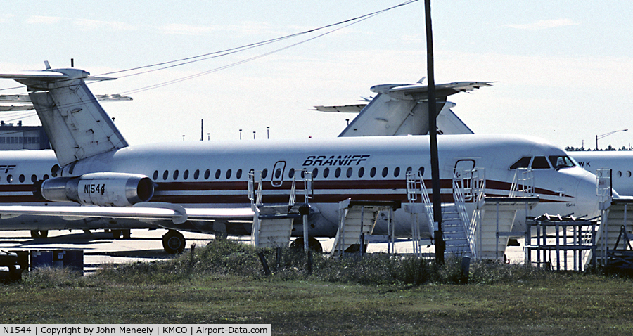 N1544, 1965 BAC 111-203AE One-Eleven C/N BAC.018, Stored at MCO in Nov. 1989.