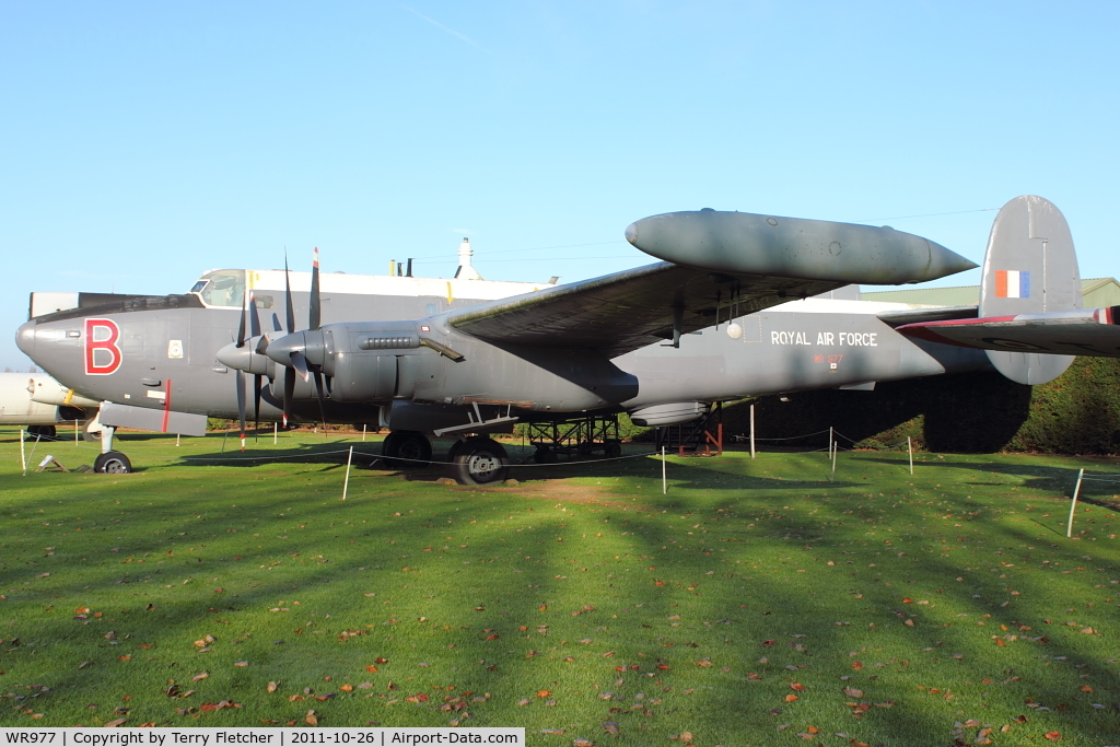 WR977, Avro 716 Shackleton MR.3 C/N Not found WR977, At Newark Air Museum in the UK