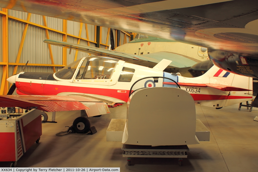 XX634, 1974 Scottish Aviation Bulldog T.1 C/N BH.120/304, At Newark Air Museum in the UK