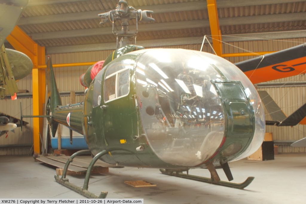 XW276, Sud SA-341 Gazelle C/N 03, At Newark Air Museum in the UK