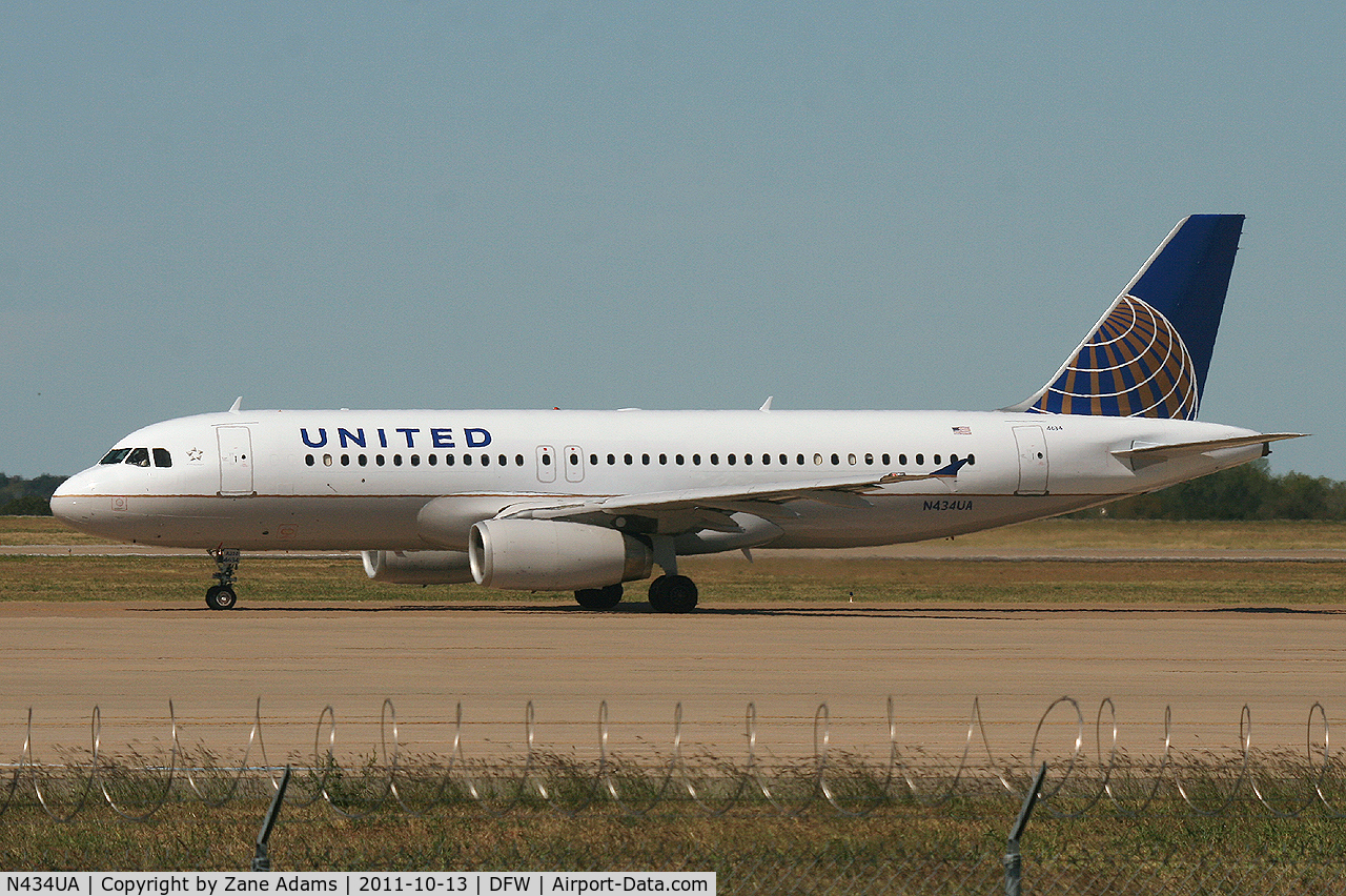 N434UA, 1996 Airbus A320-232 C/N 592, United Airlines at DFW Airport