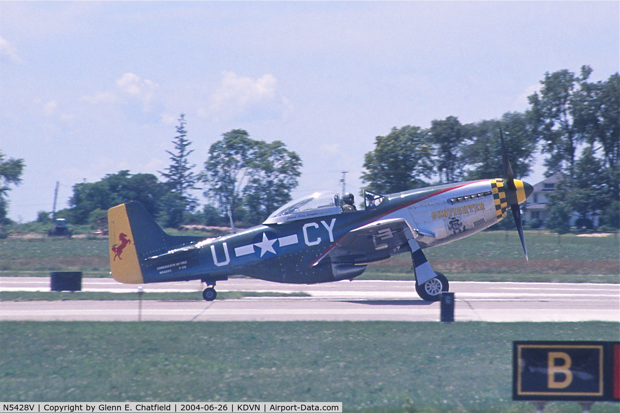N5428V, 1944 North American P-51D Mustang C/N 122-39723, Taxing in among the smoke from the Tora, Tora, Tora display.