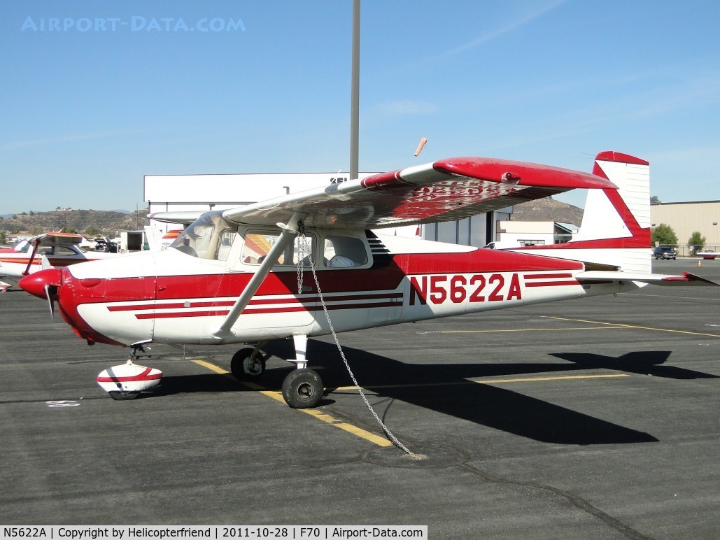 N5622A, 1956 Cessna 172 C/N 28222, Tied down and parked