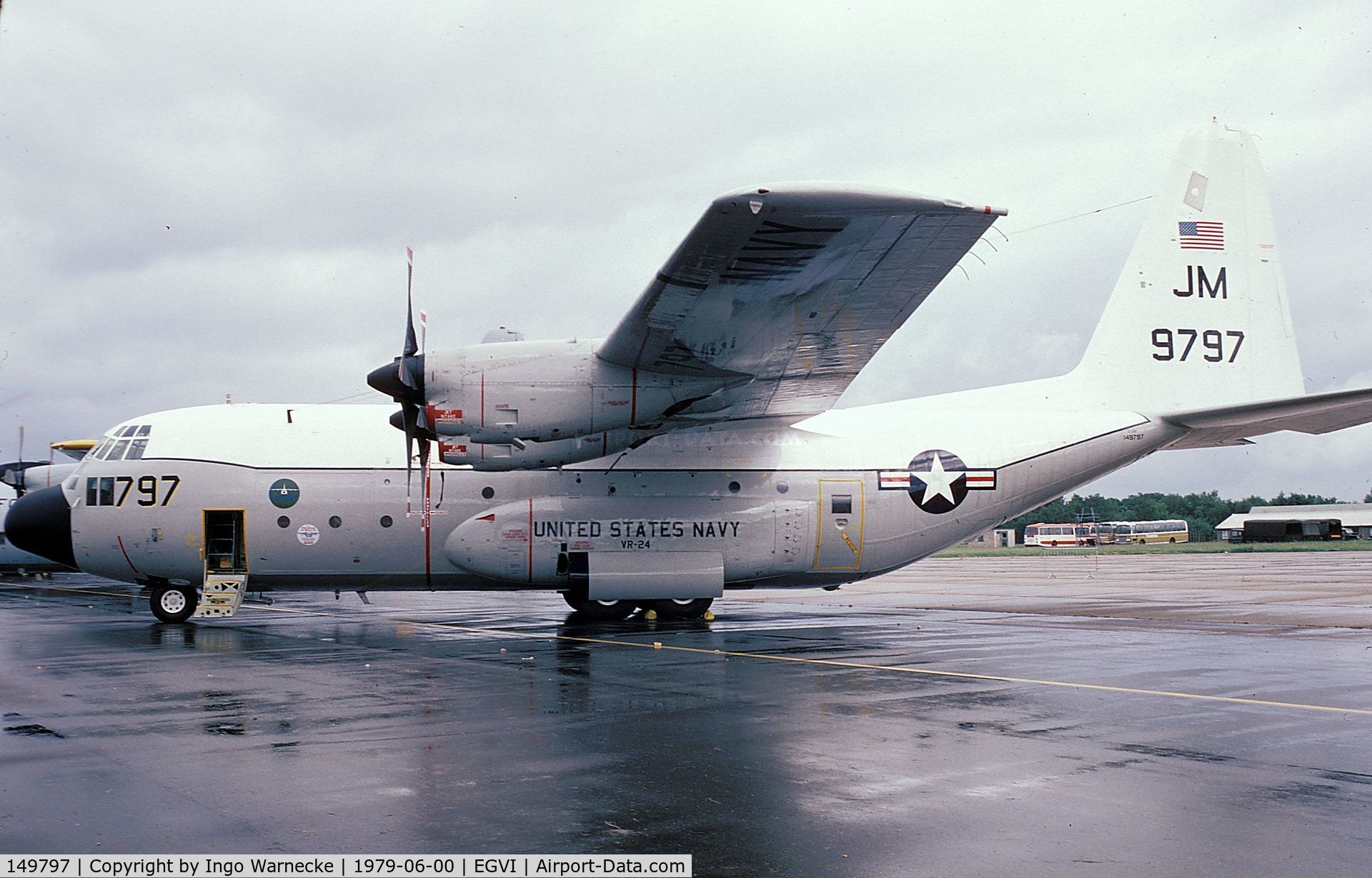 149797, Lockheed C-130F Hercules C/N 282-3666, Lockheed C-130F Hercules of the USN at the 1979 International Air Tattoo, Greenham Common