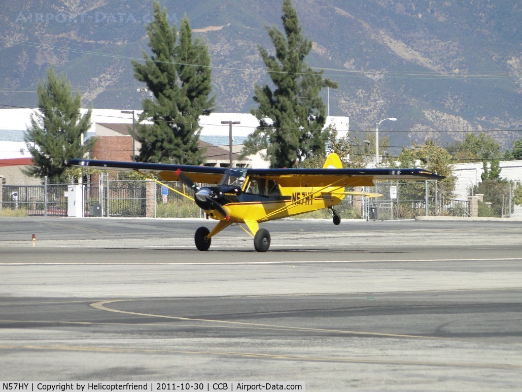 N57HY, 2008 Aviat A-1C-180 Husky C/N 3007, Landing on runway 24