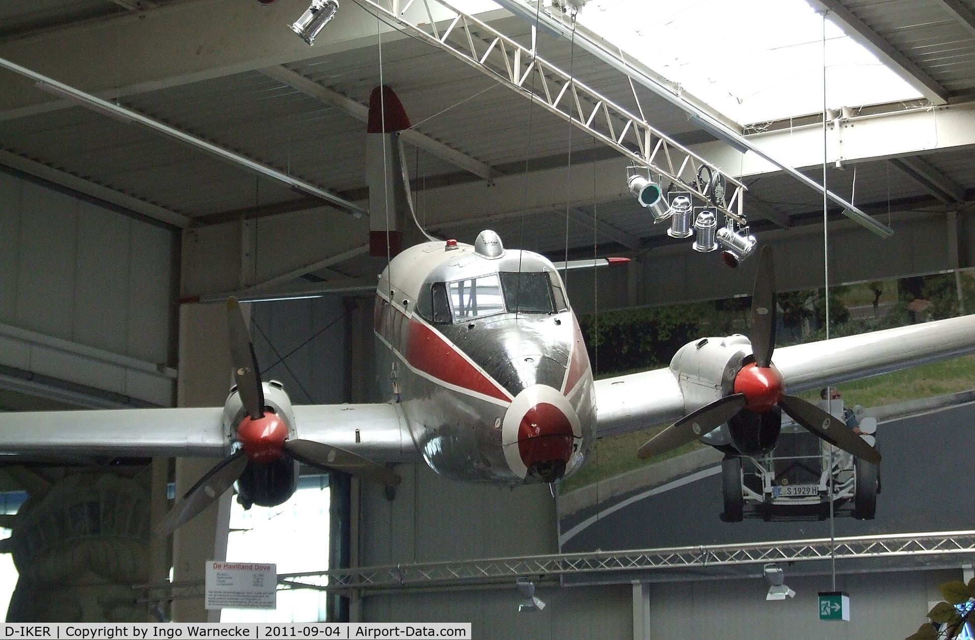 D-IKER, De Havilland DH-104 Dove 5 C/N 04530, De Havilland D.H.104 Dove at the Auto & Technik Museum, Sinsheim