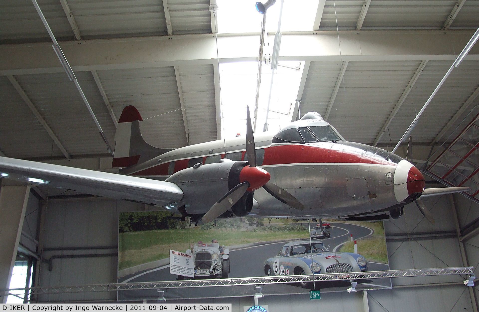 D-IKER, De Havilland DH-104 Dove 5 C/N 04530, De Havilland D.H.104 Dove at the Auto & Technik Museum, Sinsheim