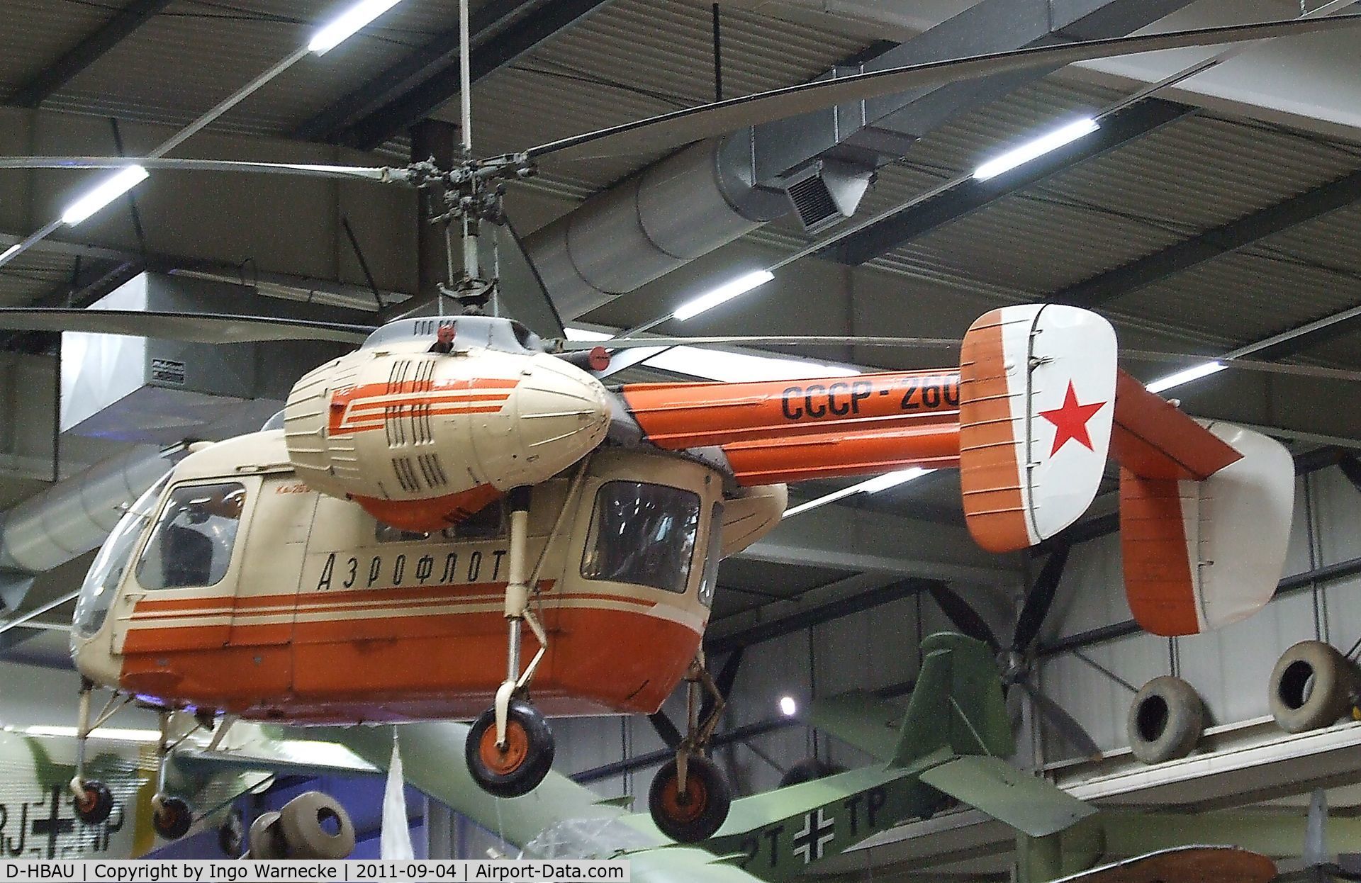 D-HBAU, 1973 Kamov Ka-26 Hoodlum C/N 7303204, Kamov Ka-26 Hoodlum at the Auto & Technik Museum, Sinsheim