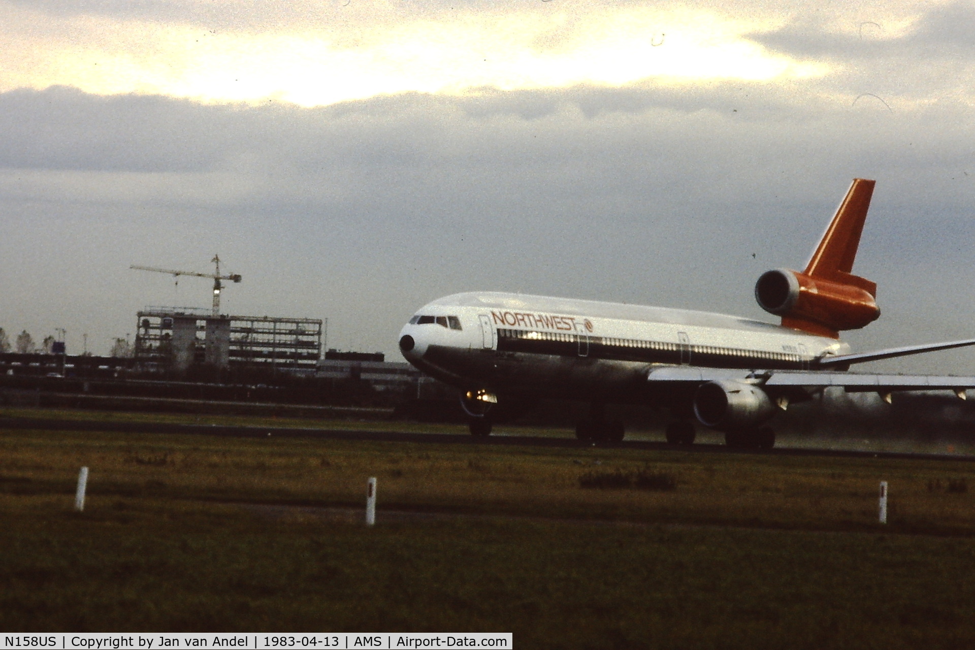 N158US, 1974 Douglas DC-10-40 C/N 46767, Northwest DC-10-40  Schiphol Amsterdam