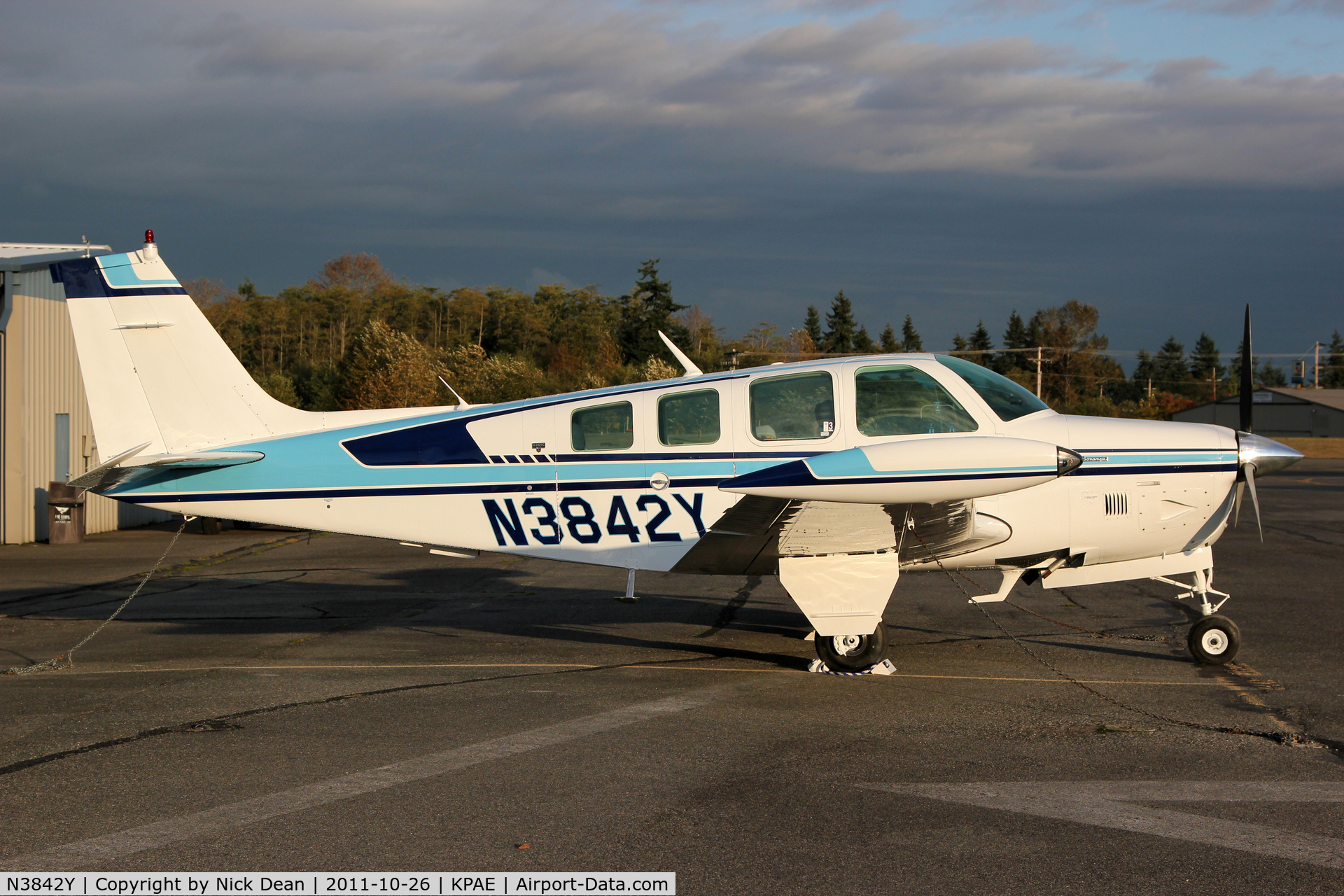 N3842Y, 1981 Beech A36TC Bonanza 36 C/N EA-204, KPAE/PAE