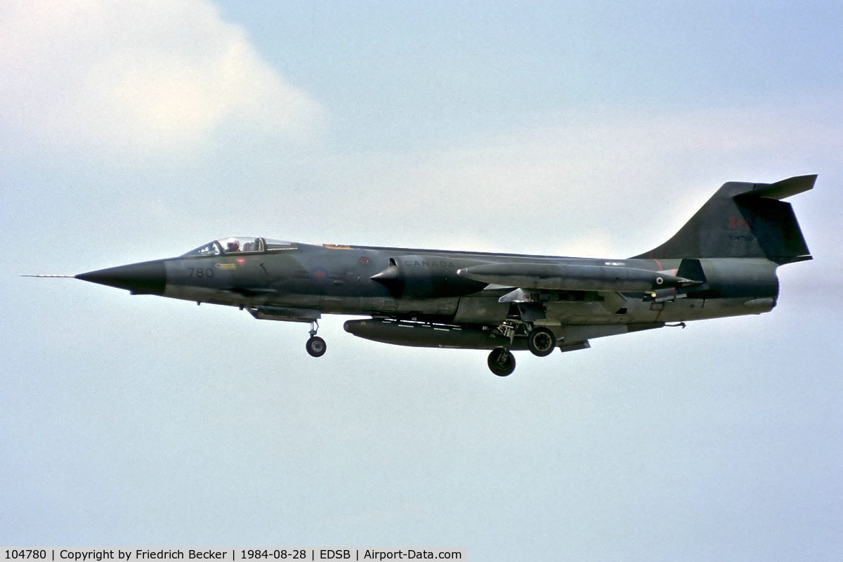 104780, Canadair CF-104 Starfighter C/N 683A-1080, on final