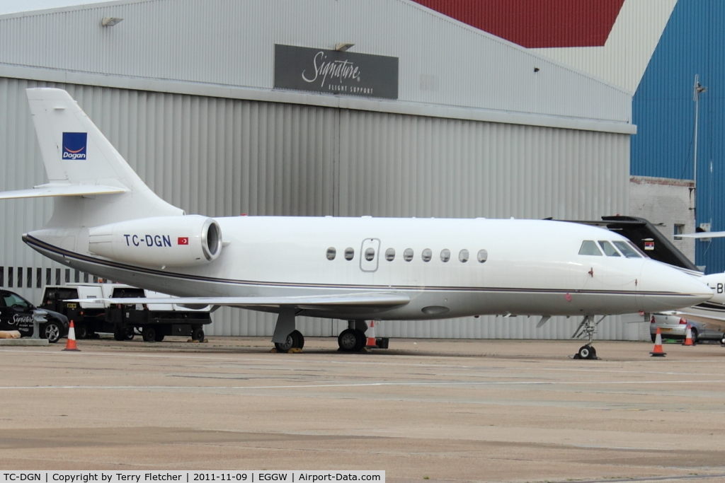 TC-DGN, 2007 Dassault Falcon 2000EX C/N 104, Falcon 2000EX at Luton