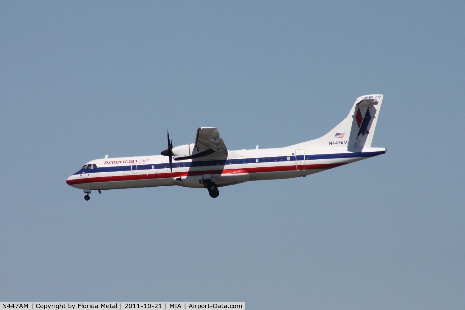 N447AM, 1995 ATR 72-212 C/N 447, Eagle ATR 72