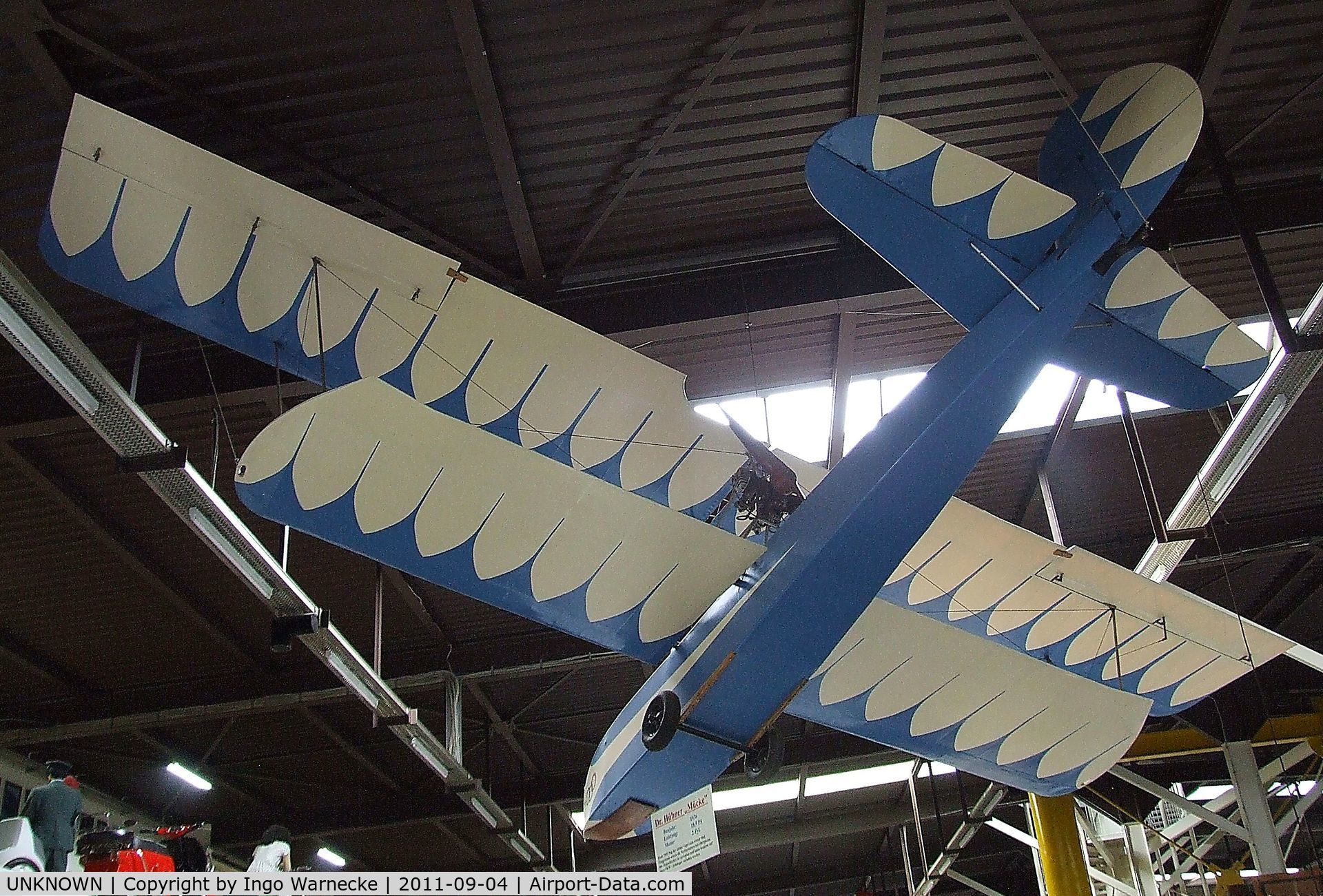 UNKNOWN, 1936 Hugo Hübner Mücke C/N 01, Dr. Hugo Hübner Mücke (even though it was never registered, it did fly!) at the Auto & Technik Museum, Sinsheim