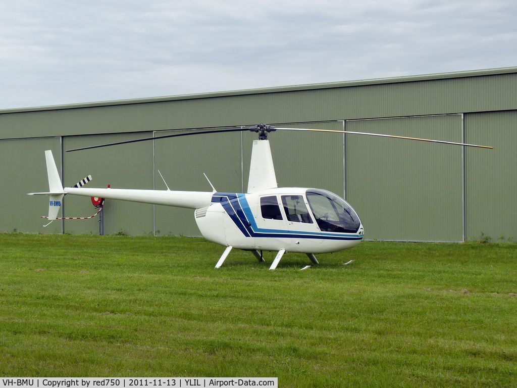 VH-BMU, 1997 Robinson R44 C/N 0375, Robinson R44 VH-BMU at Lilydale