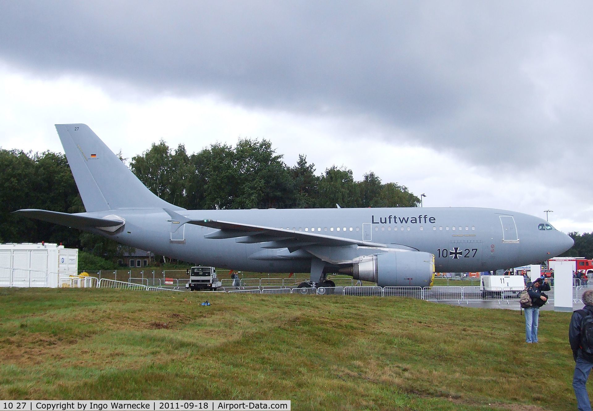 10 27, 1989 Airbus A310-304/MRTT C/N 523, Airbus A310 MRTT of the Luftwaffe at the DLR 2011 air and space day on the side of Cologne airport