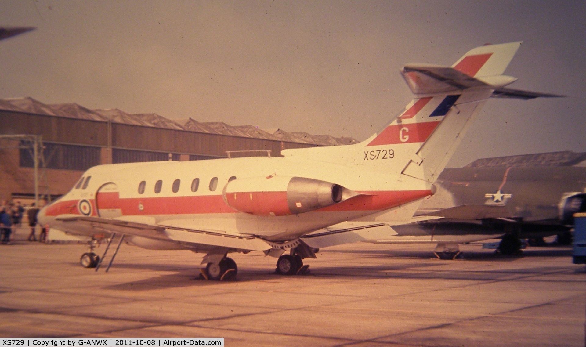 XS729, 1965 Hawker Siddeley HS.125 Dominie T.1 C/N 25049, C1970