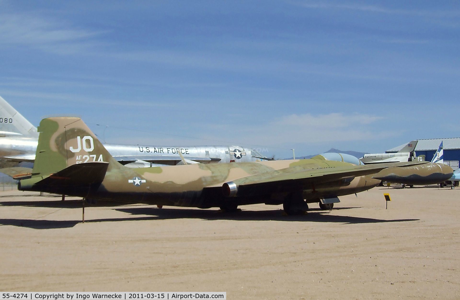 55-4274, Martin B-57E Canberra C/N 376, Martin B-57E Canberra at the Pima Air & Space Museum, Tucson AZ