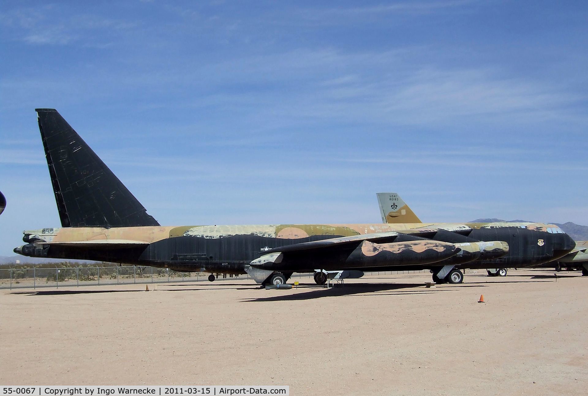 55-0067, 1955 Boeing B-52D Stratofortress C/N 464019, Boeing B-52D Stratofortress at the Pima Air & Space Museum, Tucson AZ